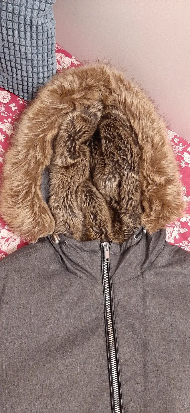 Storm Mountain Down & Feather Filled Jacket with Faux Fur Hood image indicator(10)