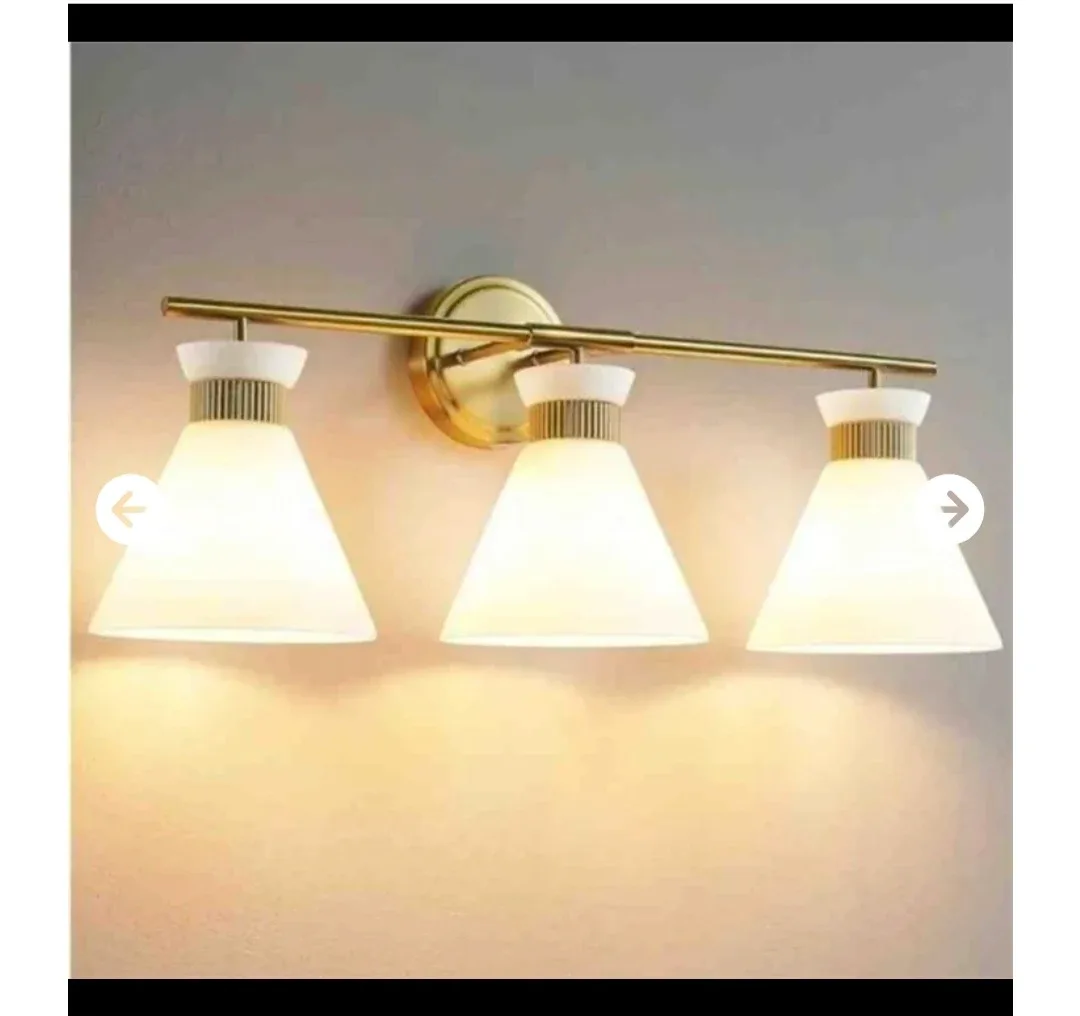 New WOSHITU 3-Light Bathroom Vanity Light Fixture - Brushed Gold