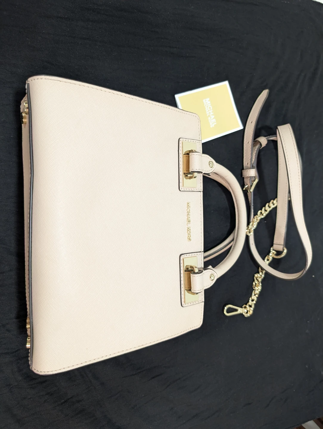 Michael Kors Quinn Small Saffiano Leather Satchel in Pink