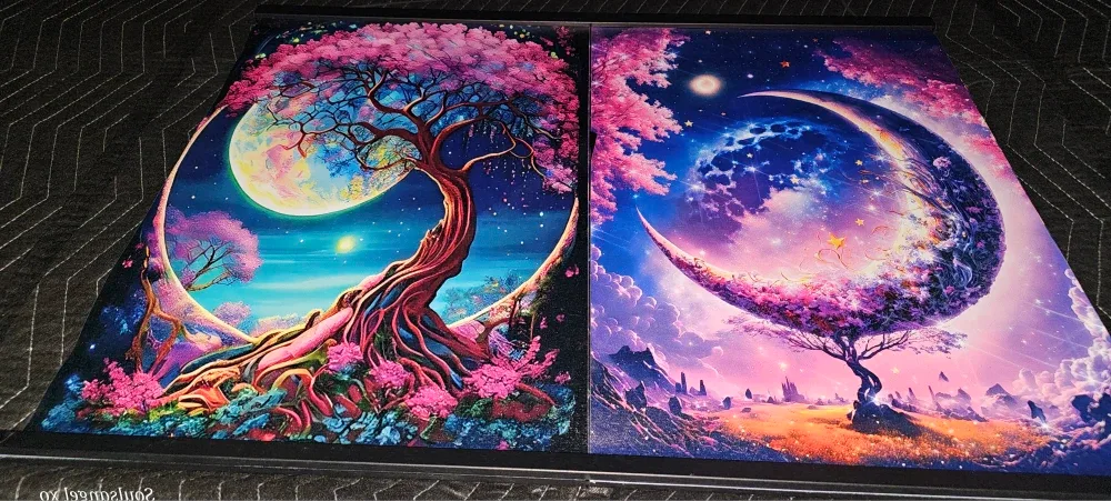 Tree of Life & Crescent Moon Canvas Prints