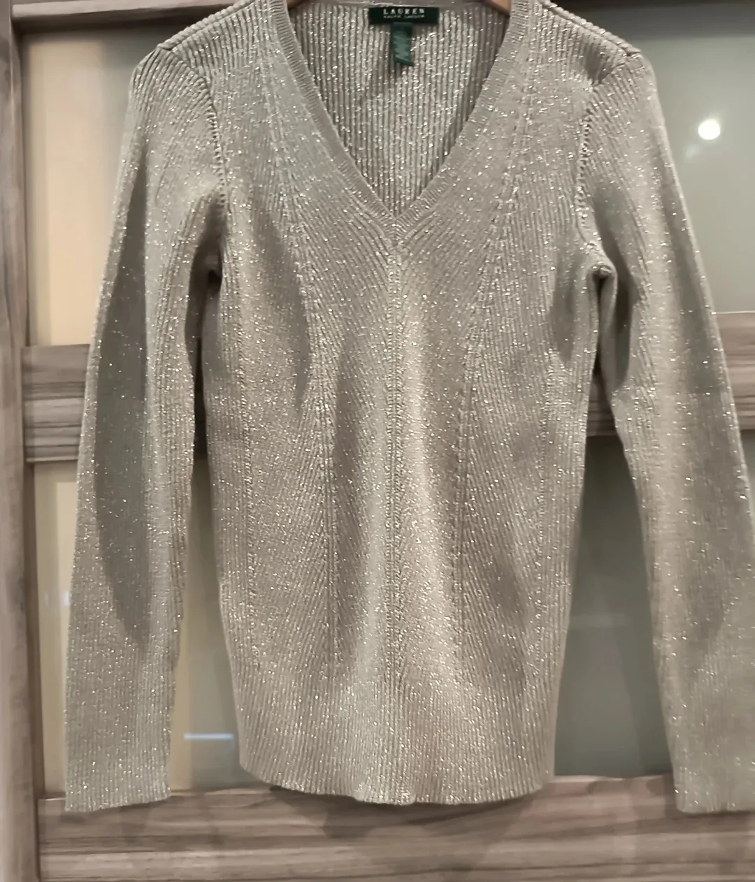 Lauren Ralph Lauren Metallic Knit Top - Size L