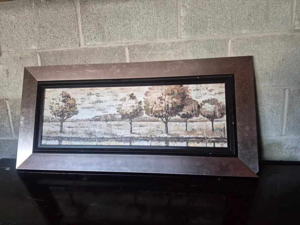 Framed Tree Landscape Art
