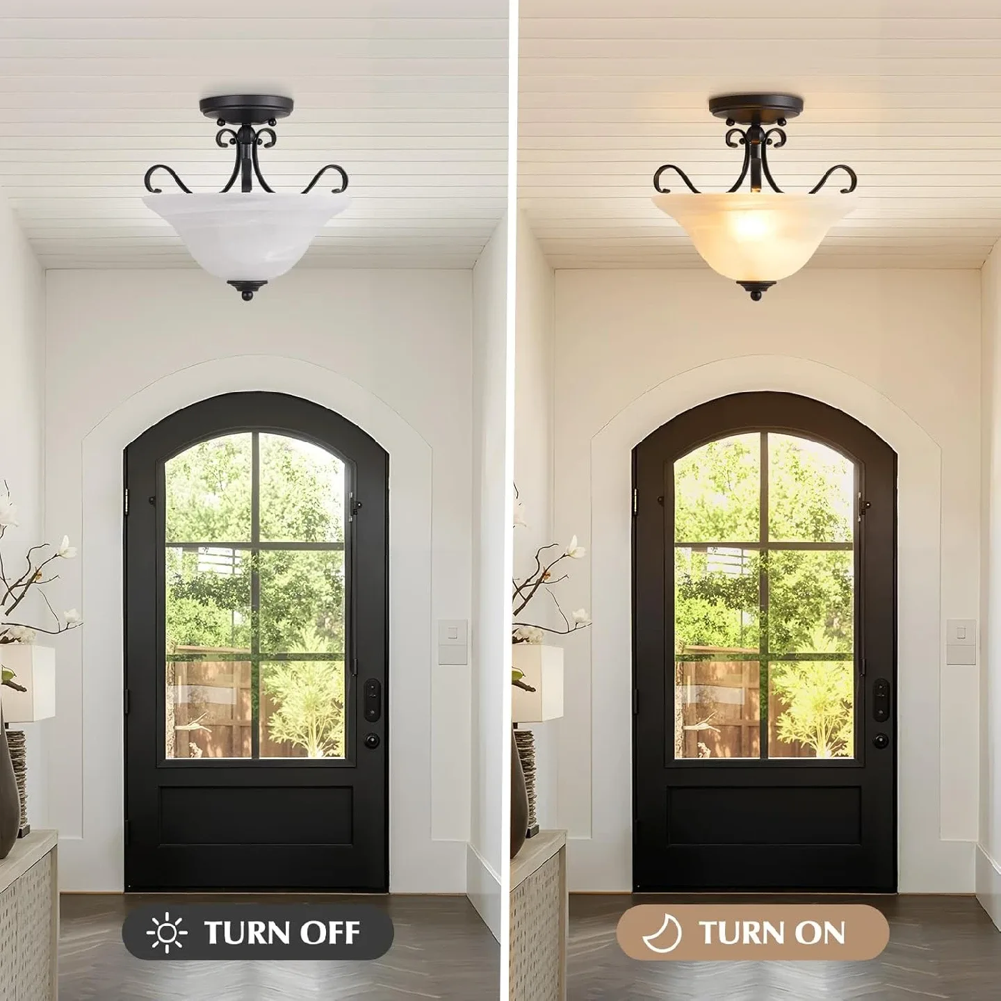 Semi Flush Mount Ceiling Light BNIB image indicator(6)