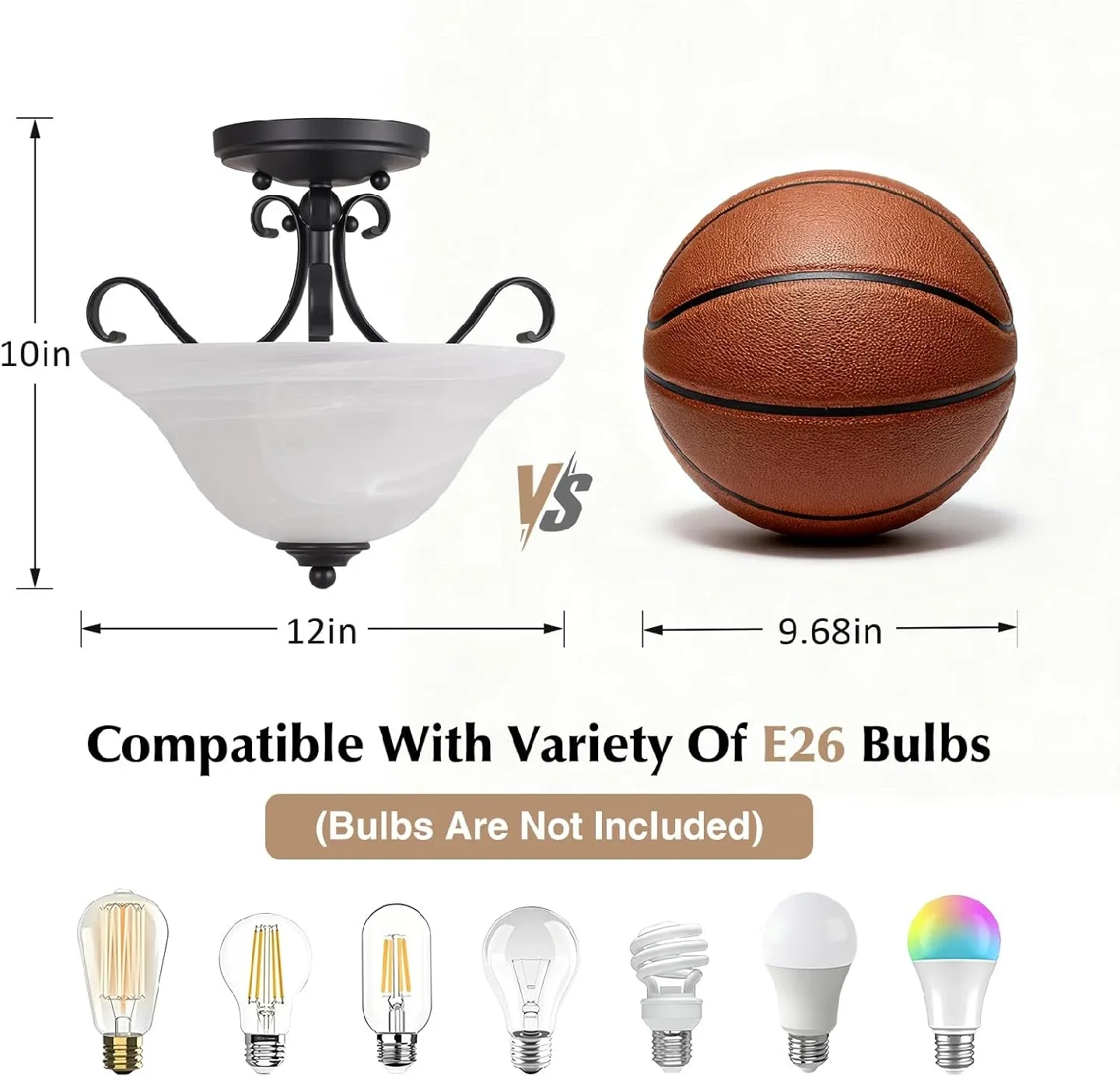 Semi Flush Mount Ceiling Light BNIB image indicator(7)