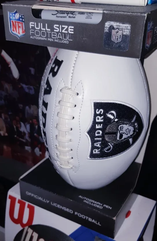 NFL Raiders Full Size Autograph Football