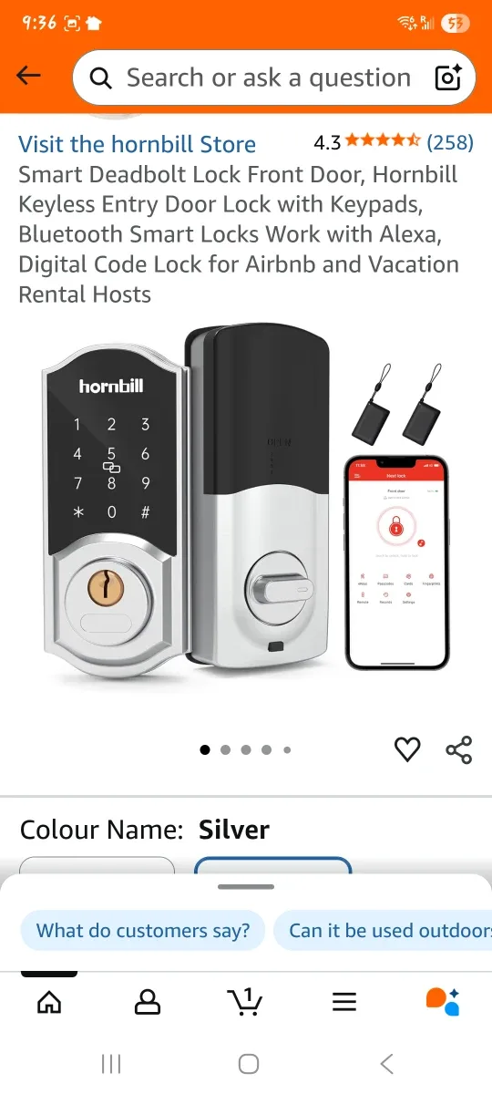 Hornbill Smart Deadbolt Lock - Keyless Entry