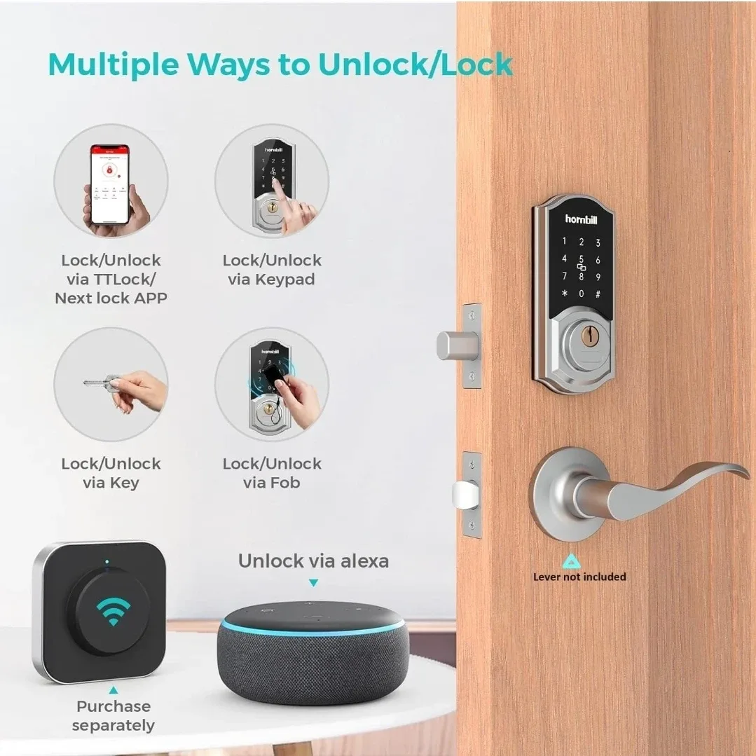 Hornbill Smart Deadbolt Lock - Keyless Entry image indicator(2)