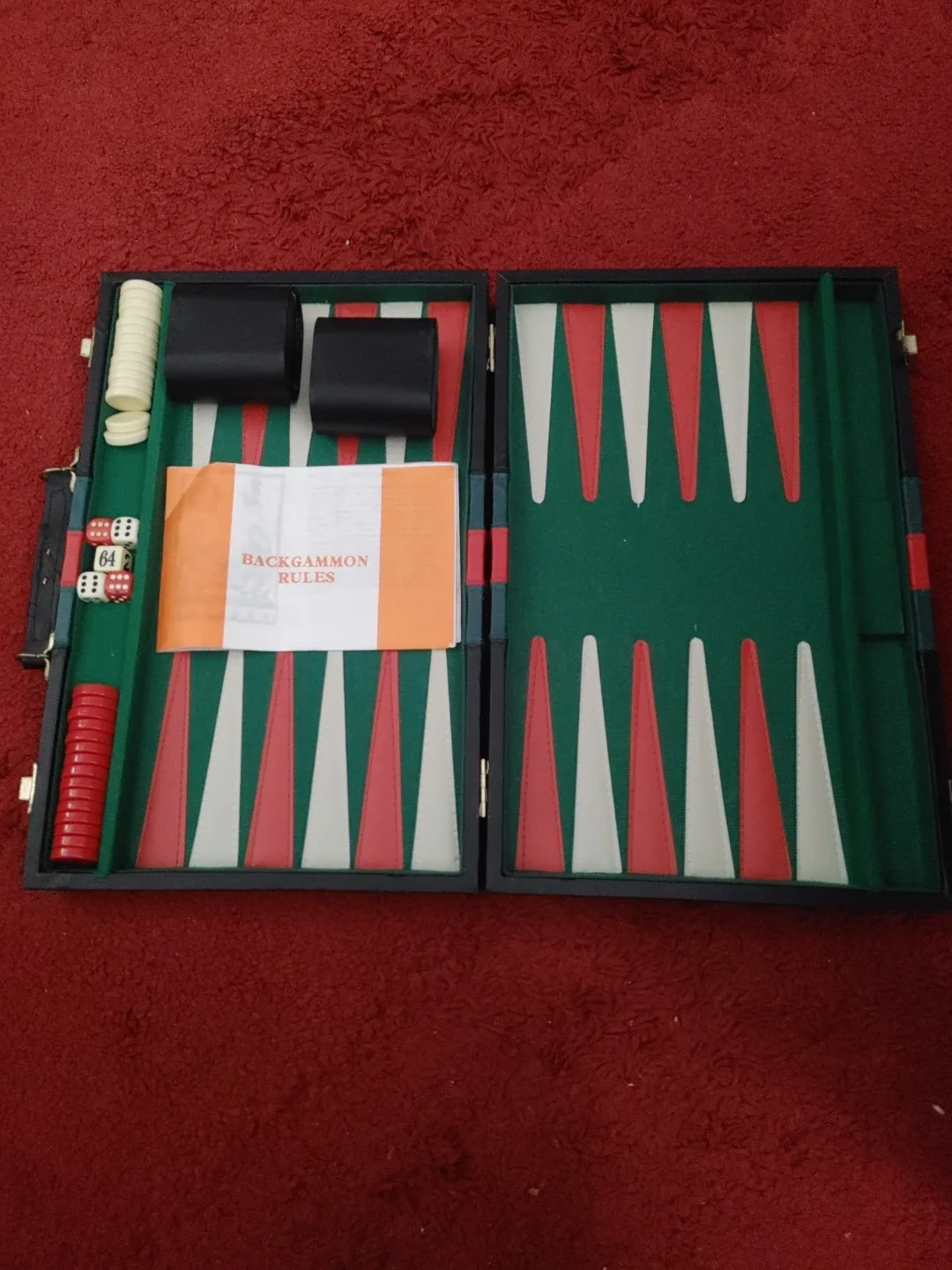 Backgammon Set with Rules 15" × 20"