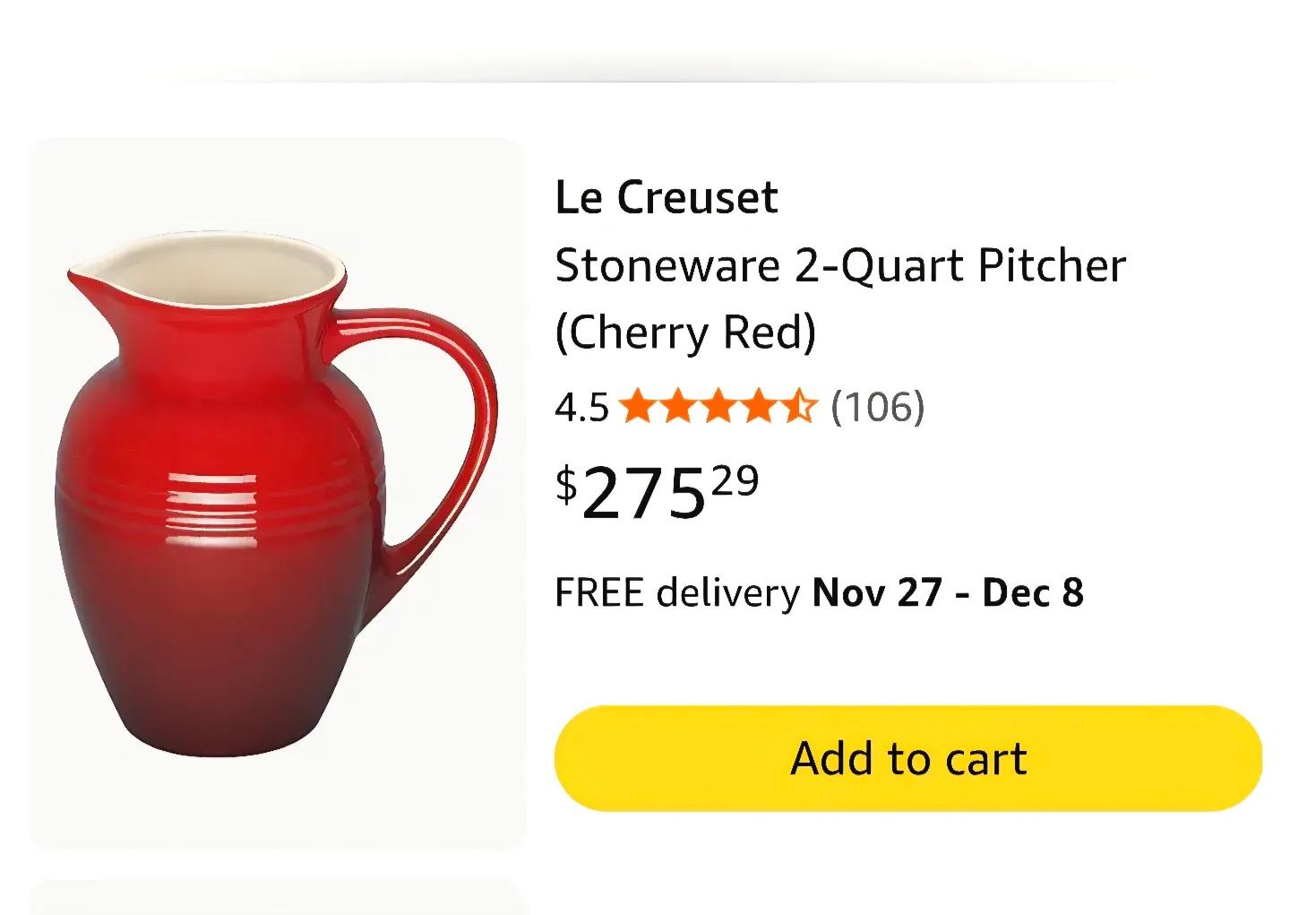 Le Creuset, Blue Ceramic Pitcher image indicator(5)