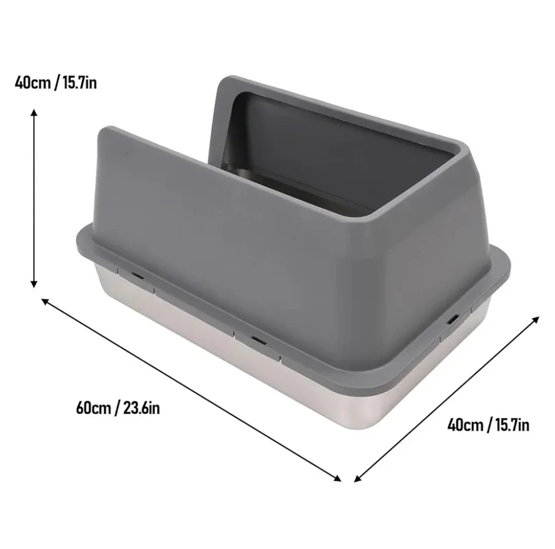 Cat Litter Box with Scoop & High Sides image indicator(10)