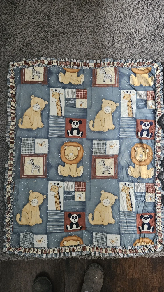 Handmade Baby Quilt, Diaper Bag, Wall Hook
