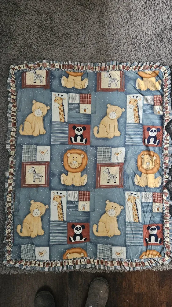 Handmade Baby Quilt, Diaper Bag, Wall Hook