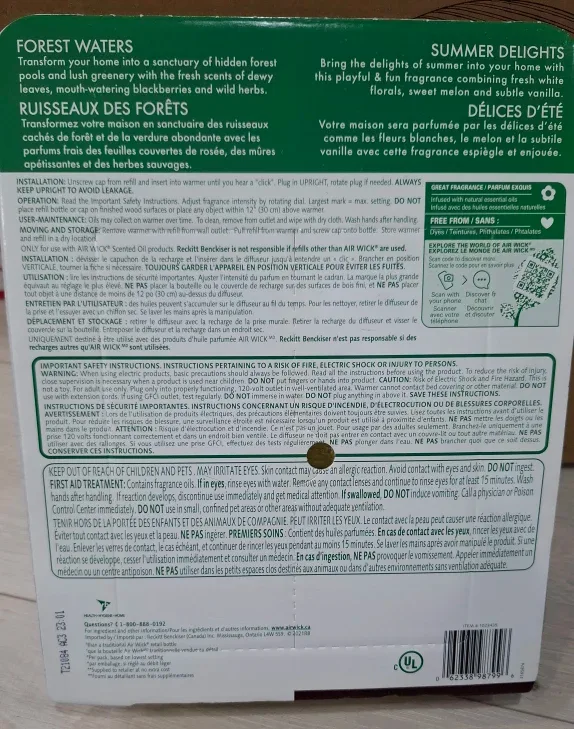 Air Wick Life Scents Refills - Forest Waters & Summer - NEW image indicator(2)