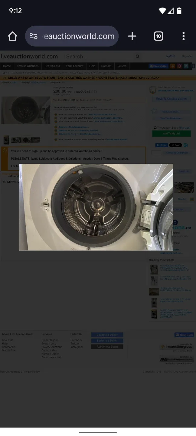 Miele W4842 White 27" Front Load Washer image indicator(4)