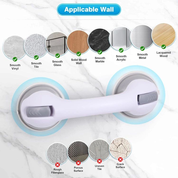 New~Bathroom Safety Grip, 12 In(2 PK) - photo 2