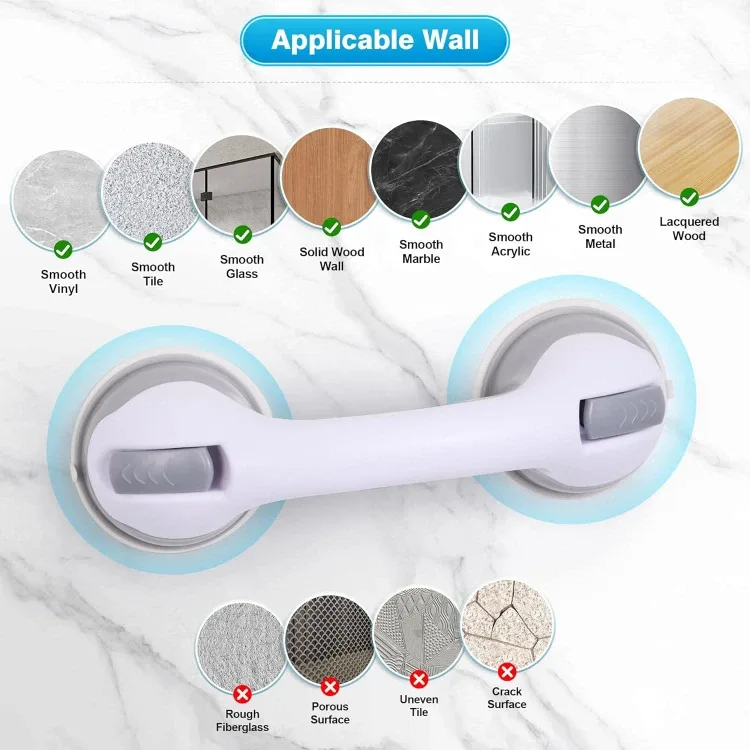 New~Bathroom Safety Grip, Rem, Wp,12 In(2 PK) image indicator(2)