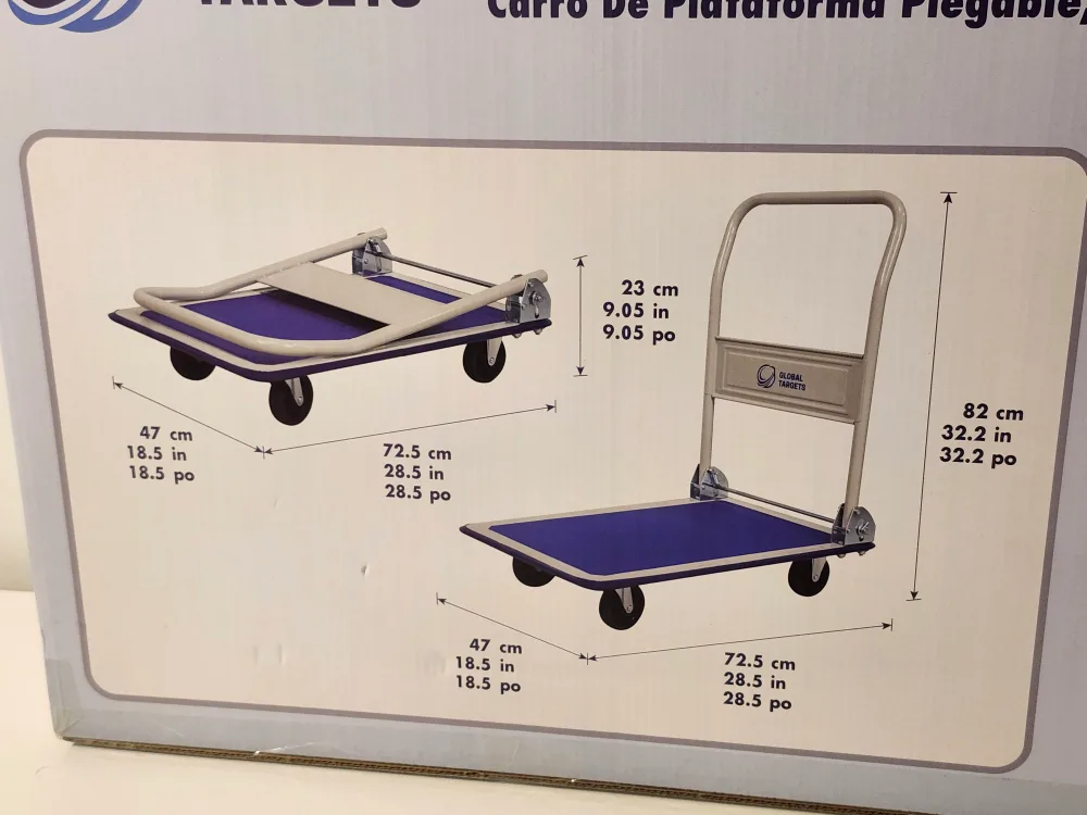 Global Targets Folding Platform Trolley - 330 lb Capacity image indicator(2)