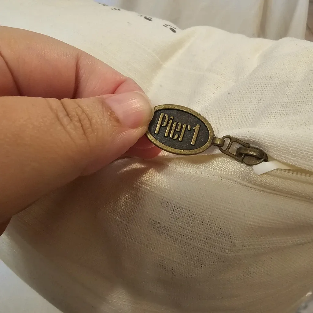 MultiColoured Pier 1 "Cold noses Warm Hearts" X-mas Decor Pillow image indicator(4)