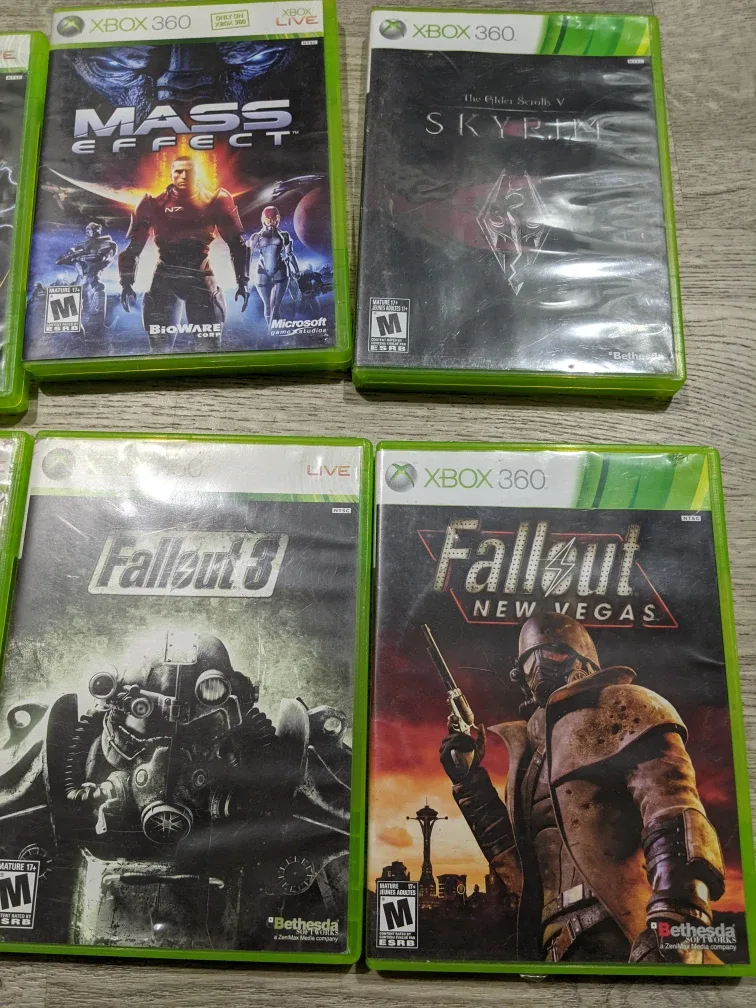 Xbox 360 Game Bundle - Mass Effect, Skyrim, Fallout & More!