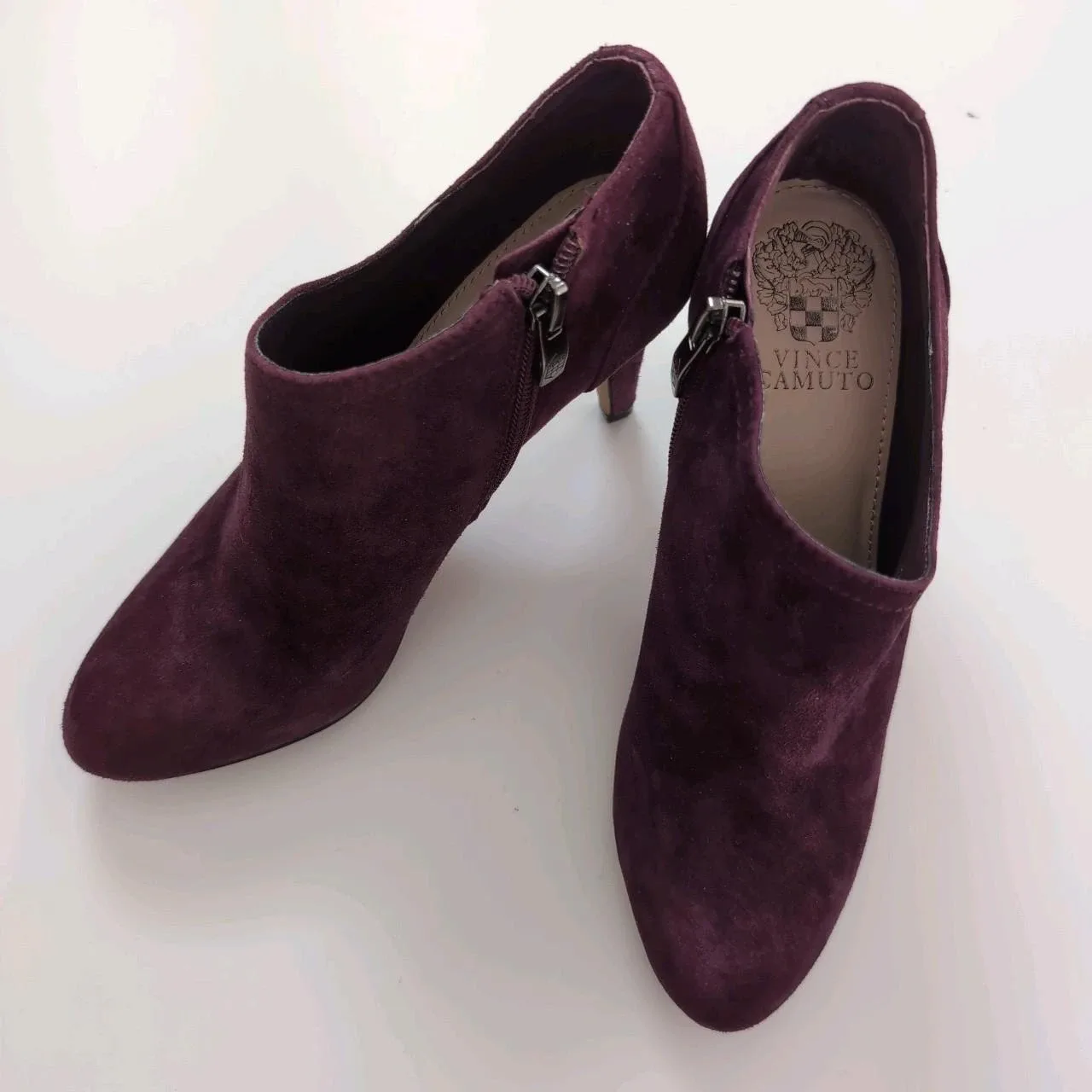 Vince Camuto Purple Suede Booties - Size 6 image indicator(2)