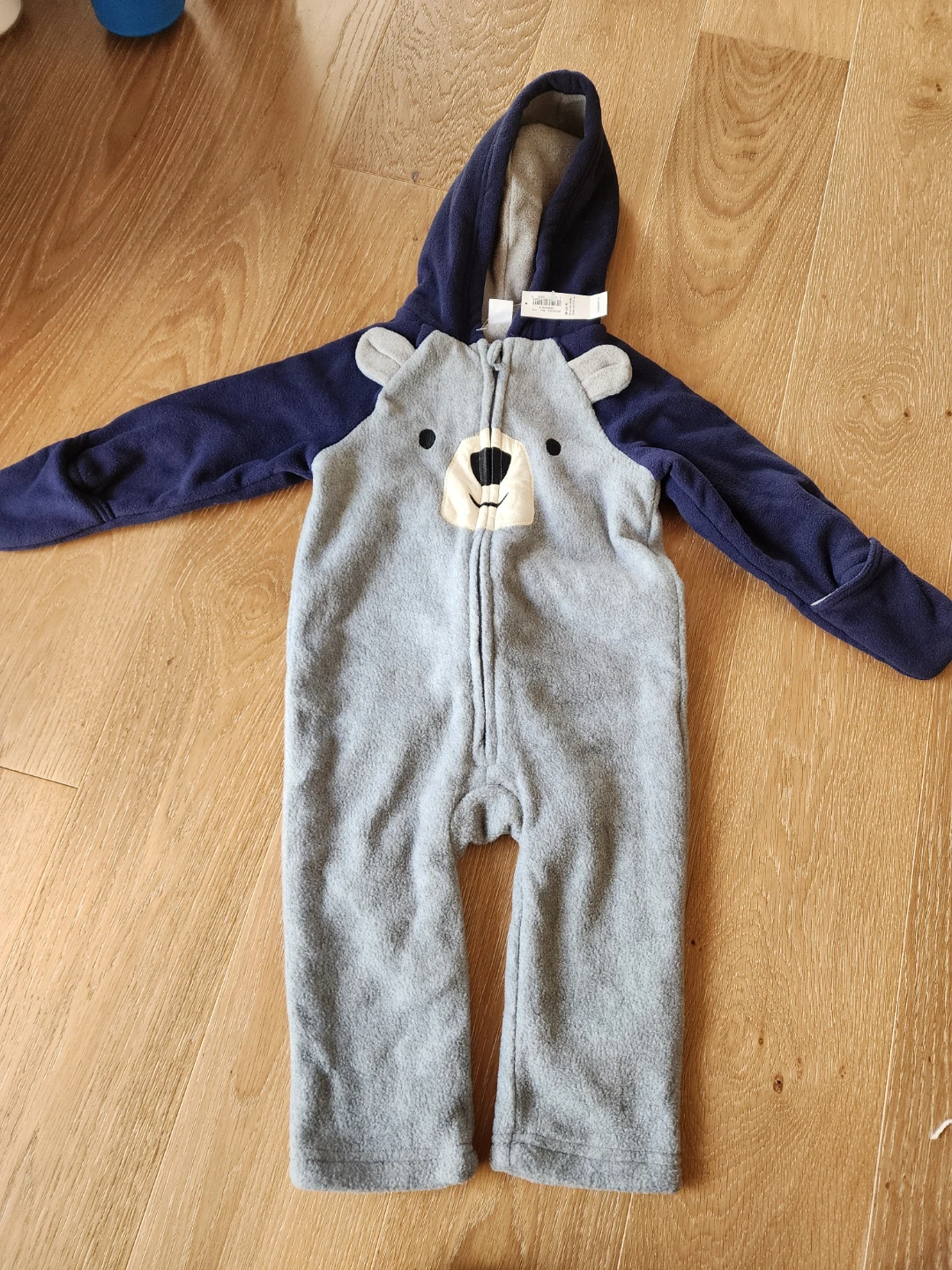 NWT Old Navy Fleece Bear Onesie - 18-24 Months