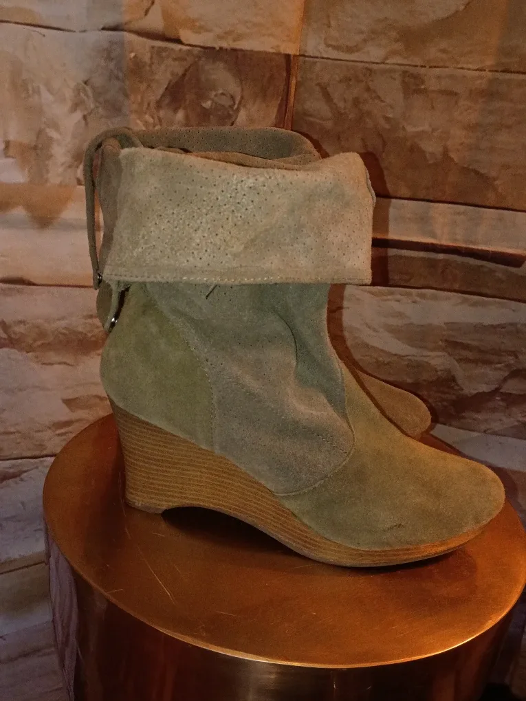Rag & Bone Suede Wedge Boots 8.5 image indicator(3)