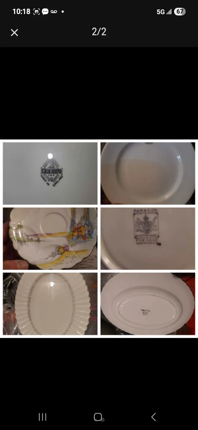 Sadler collectible teapot & china saucers🥕 image indicator(6)