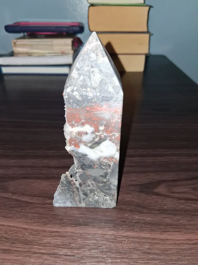 Red Sphalerite, Garnet, and Calcite Tower. image indicator(4)