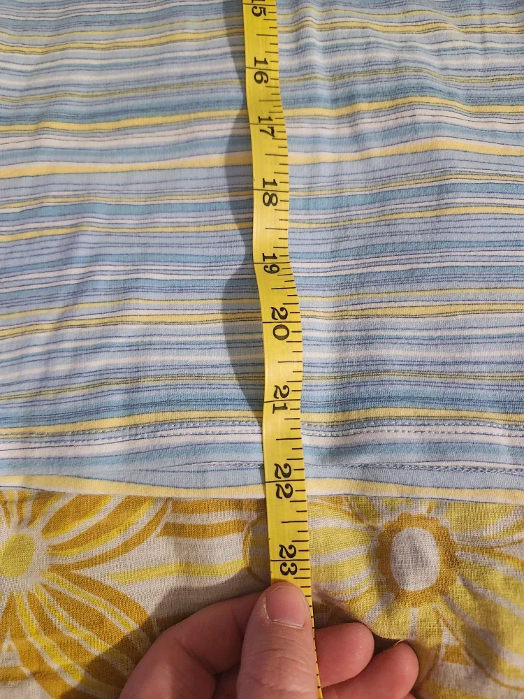 Blue & yellow striped Liz Claiborne babydoll top image indicator(6)