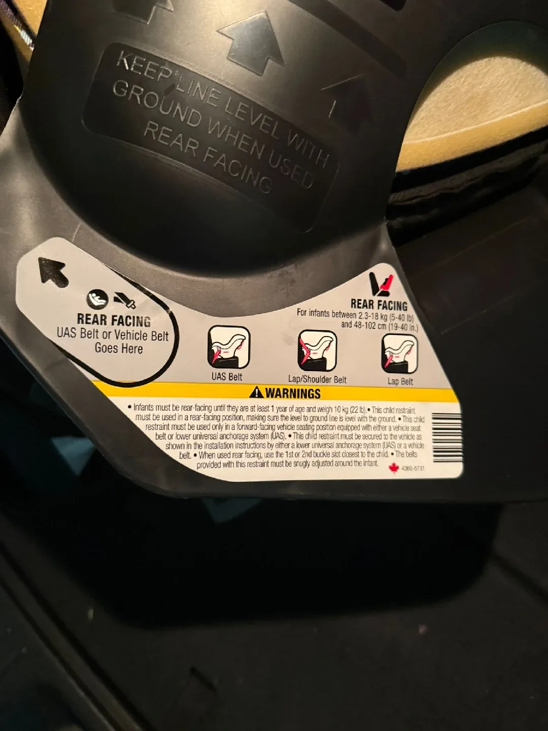 Cosco Car Seat image indicator(2)