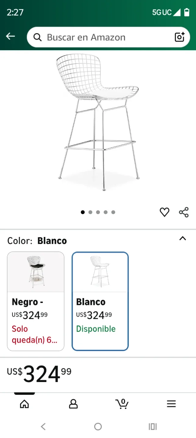 Set of 4 Bertoia Style Chrome Bar Stools image indicator(4)