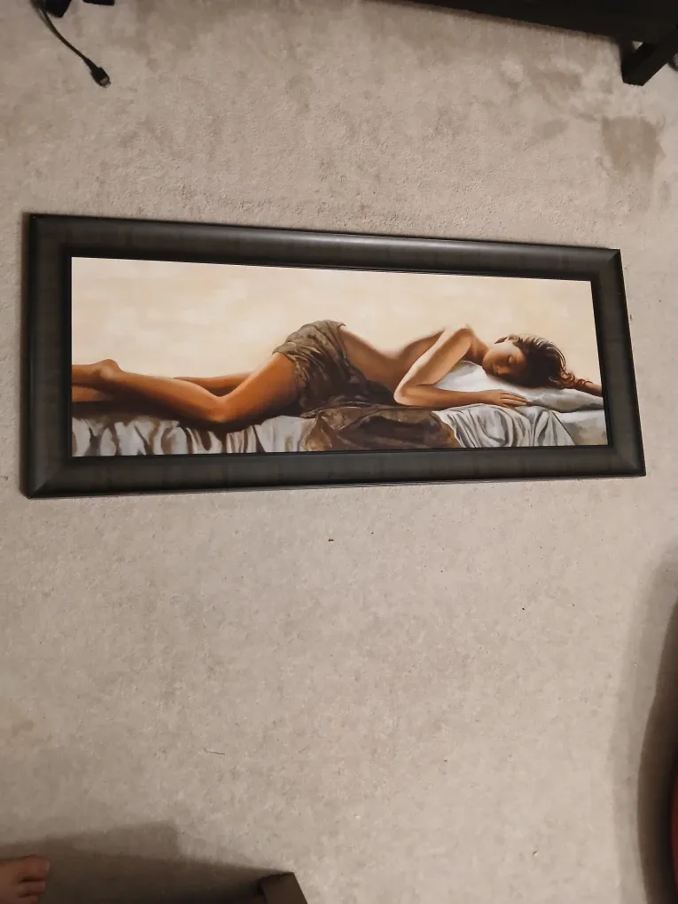 Long sensual painting of woman
