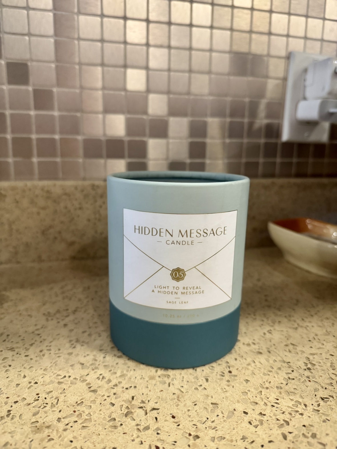 Hidden Message Candle - Sage Leaf Scent