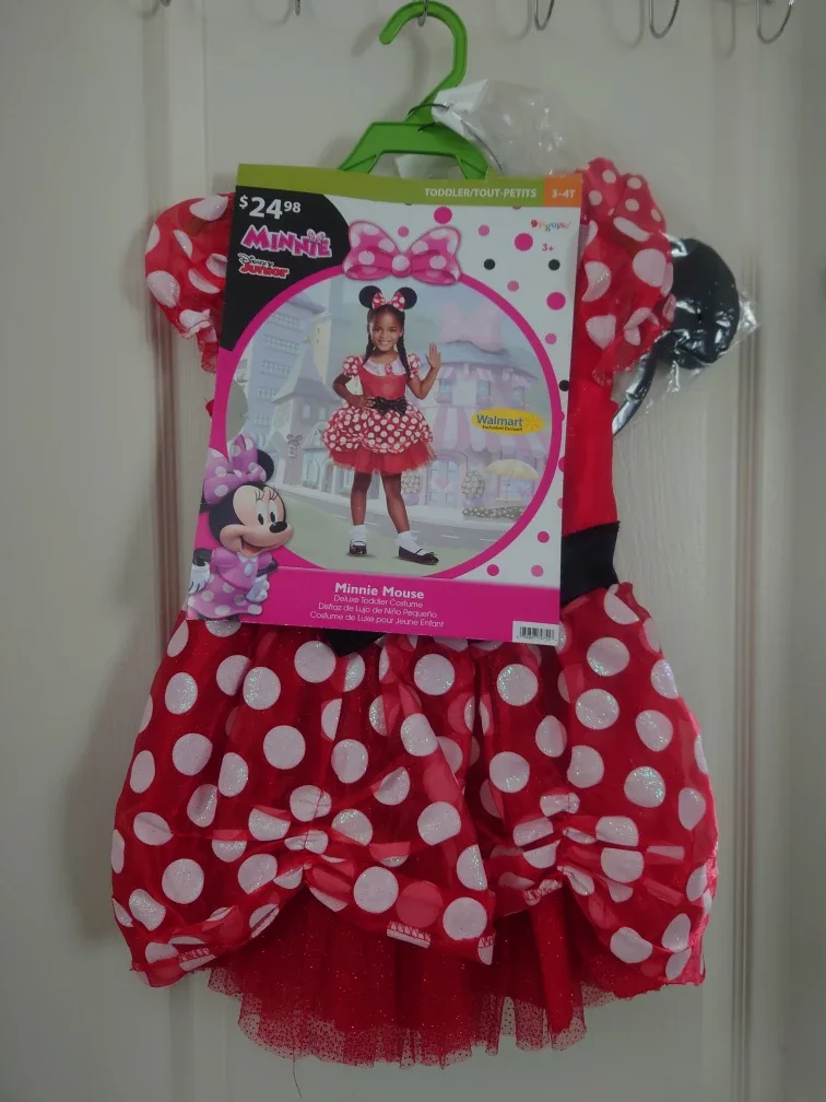 New Minnie Mouse Costume - Toddler Size 3-4T