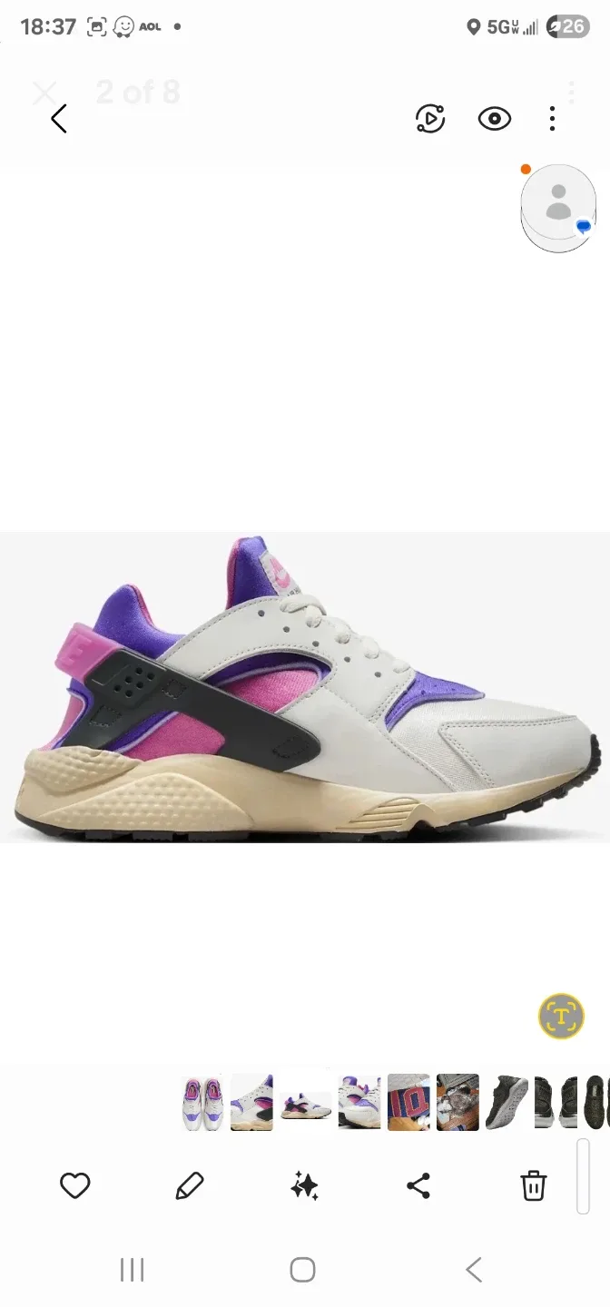 Mens Nike Air Huarache Running Shoes - Size 9 US image indicator(2)