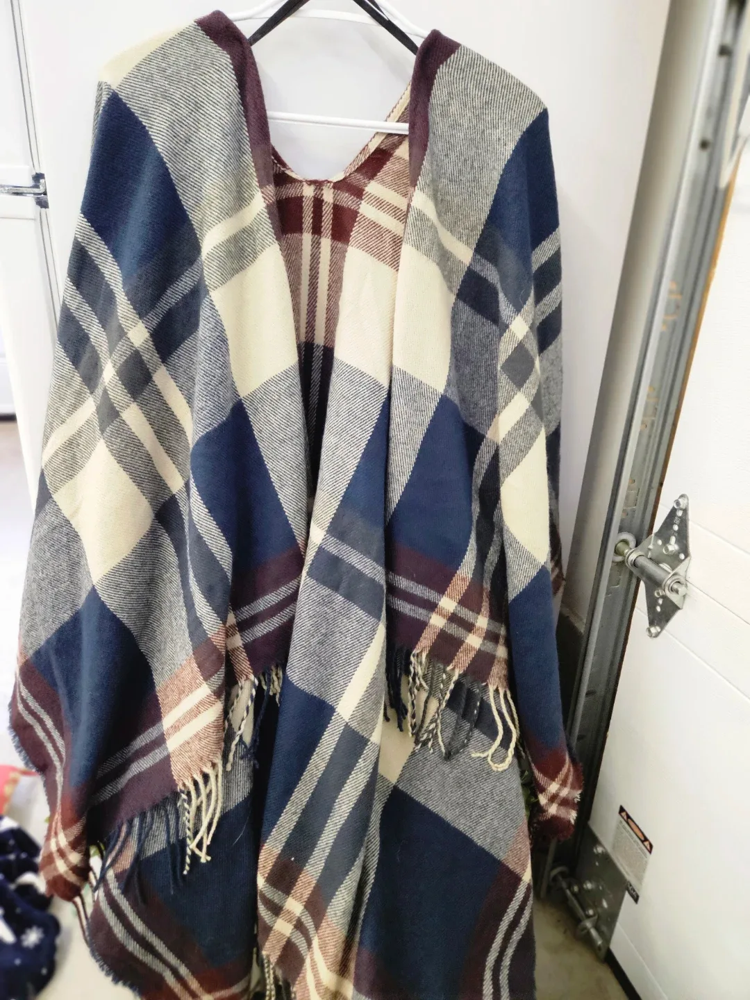 LA Express Plaid Poncho - One Size thumbnail