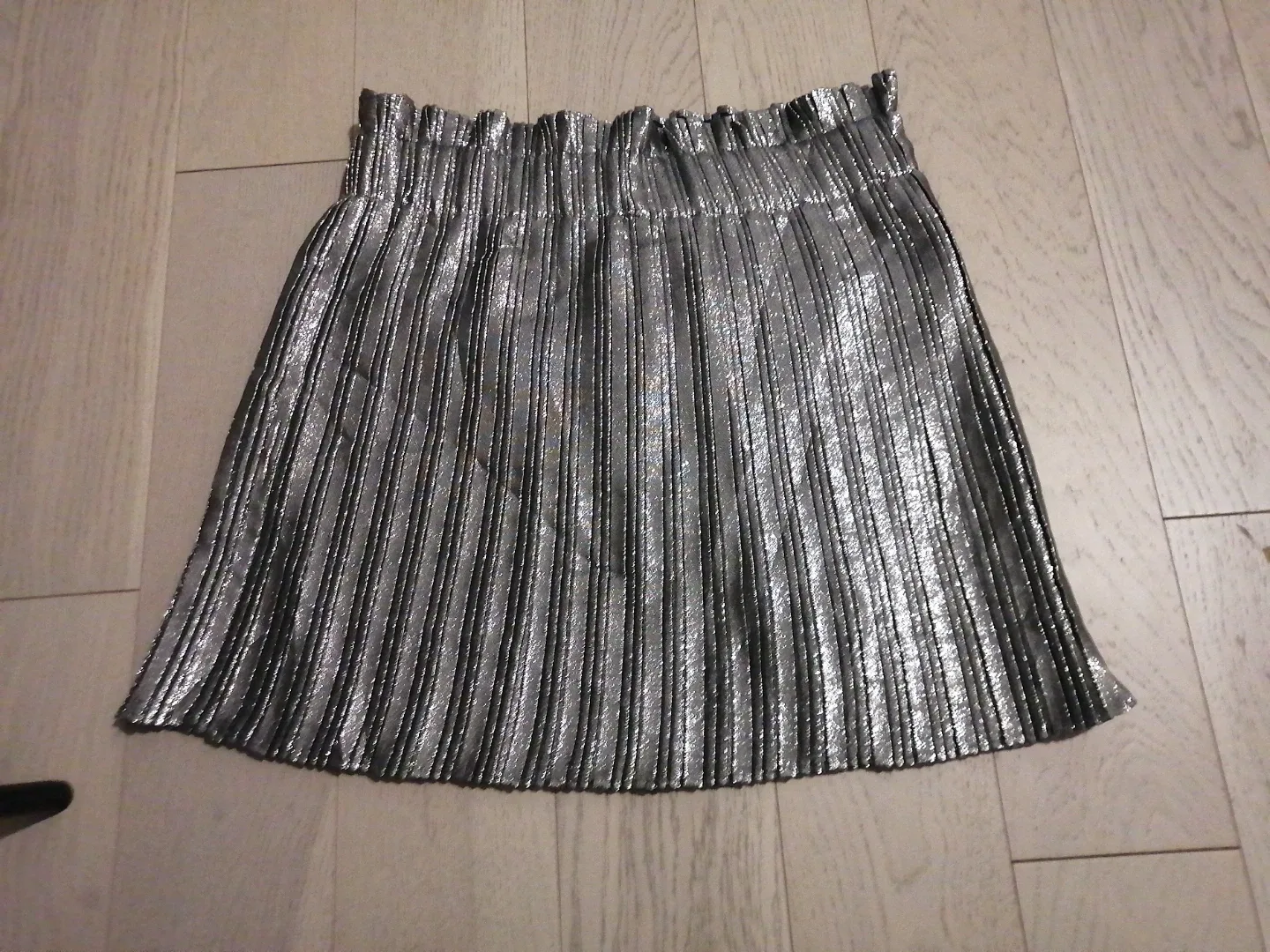 Zara Silver Pleated Skirt