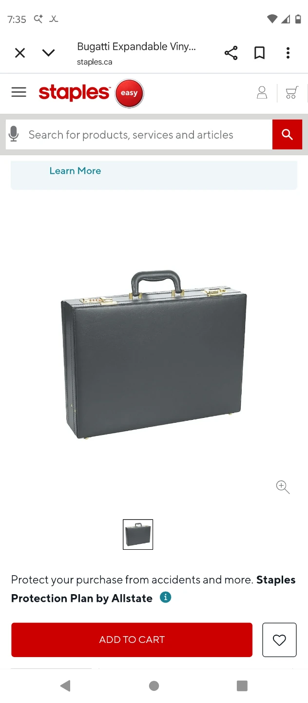 Bugatti Expandable Vinyl Attache Case