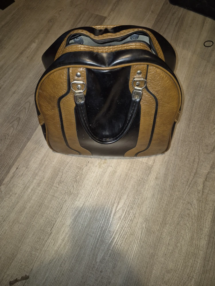 Vintage Bowling Bag - Brown & Black