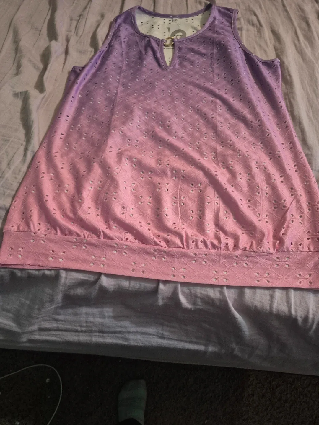 Ladies' Tank Top - Blue/Yellow & Pink