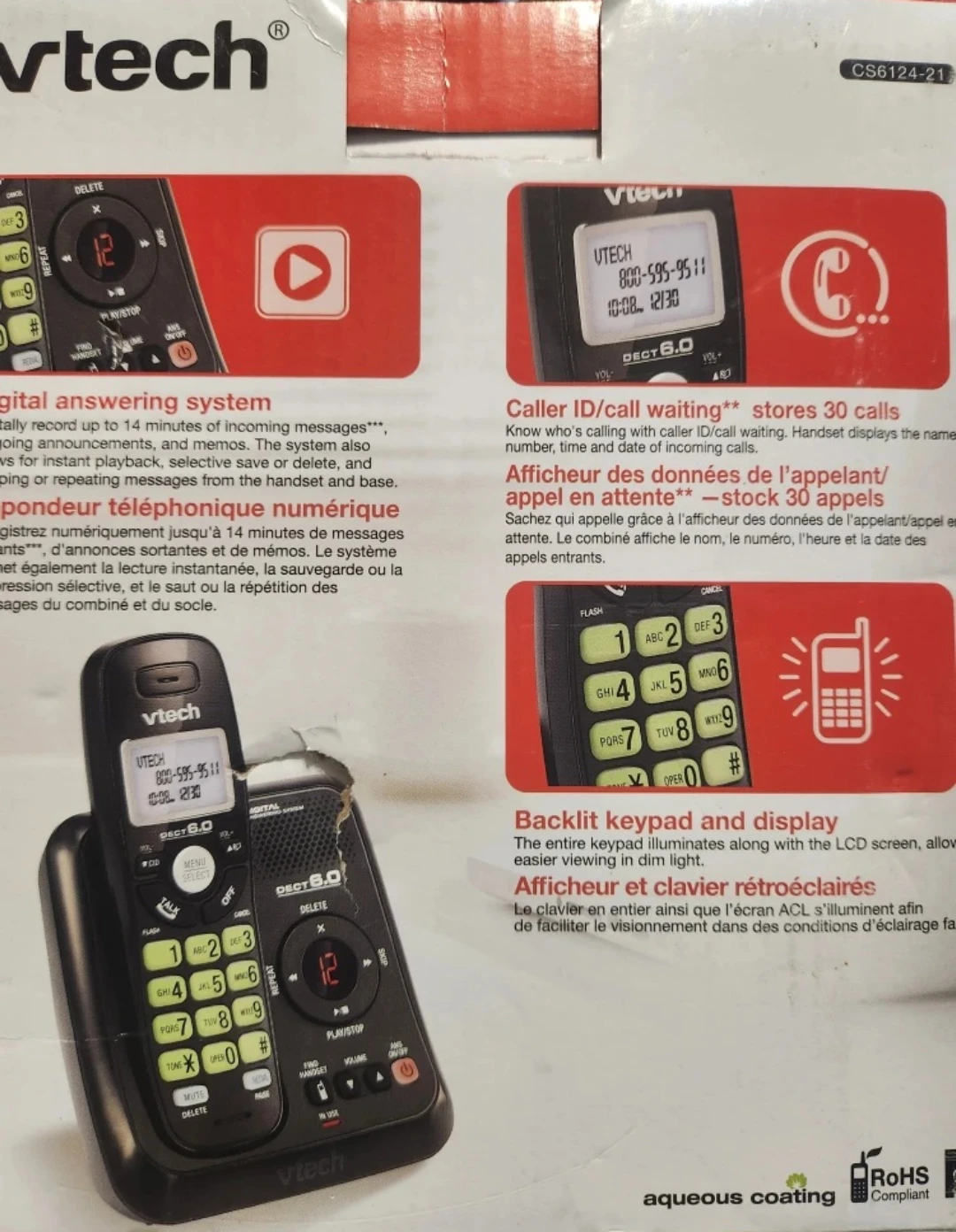 VTech CS6124-21 Cordless Answering System - Like New! - photo 2