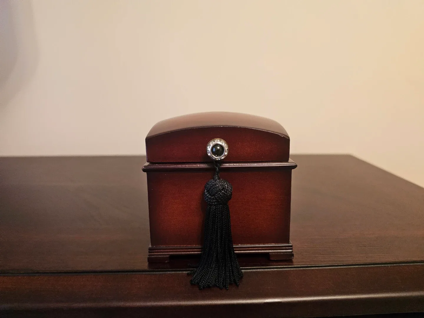 Bombay Wooden Music Jewelry Box with Tassel