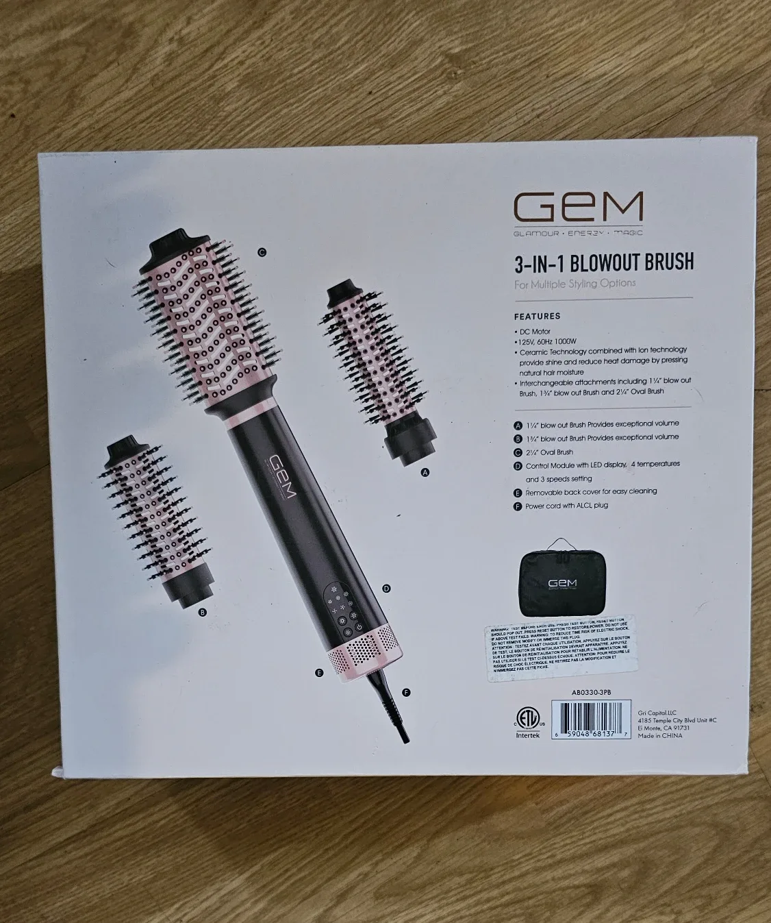 GEm 3-in-1 Blowout Brush Kit - New in Box! image indicator(2)