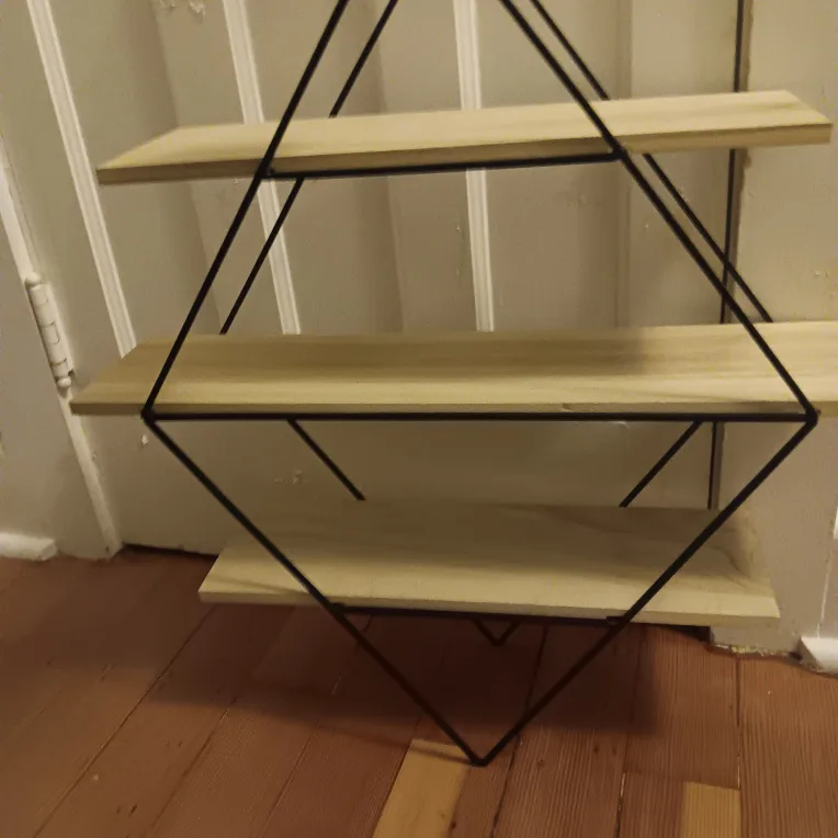 Geometric Wall Shelf - Black Metal & Wood image indicator(2)