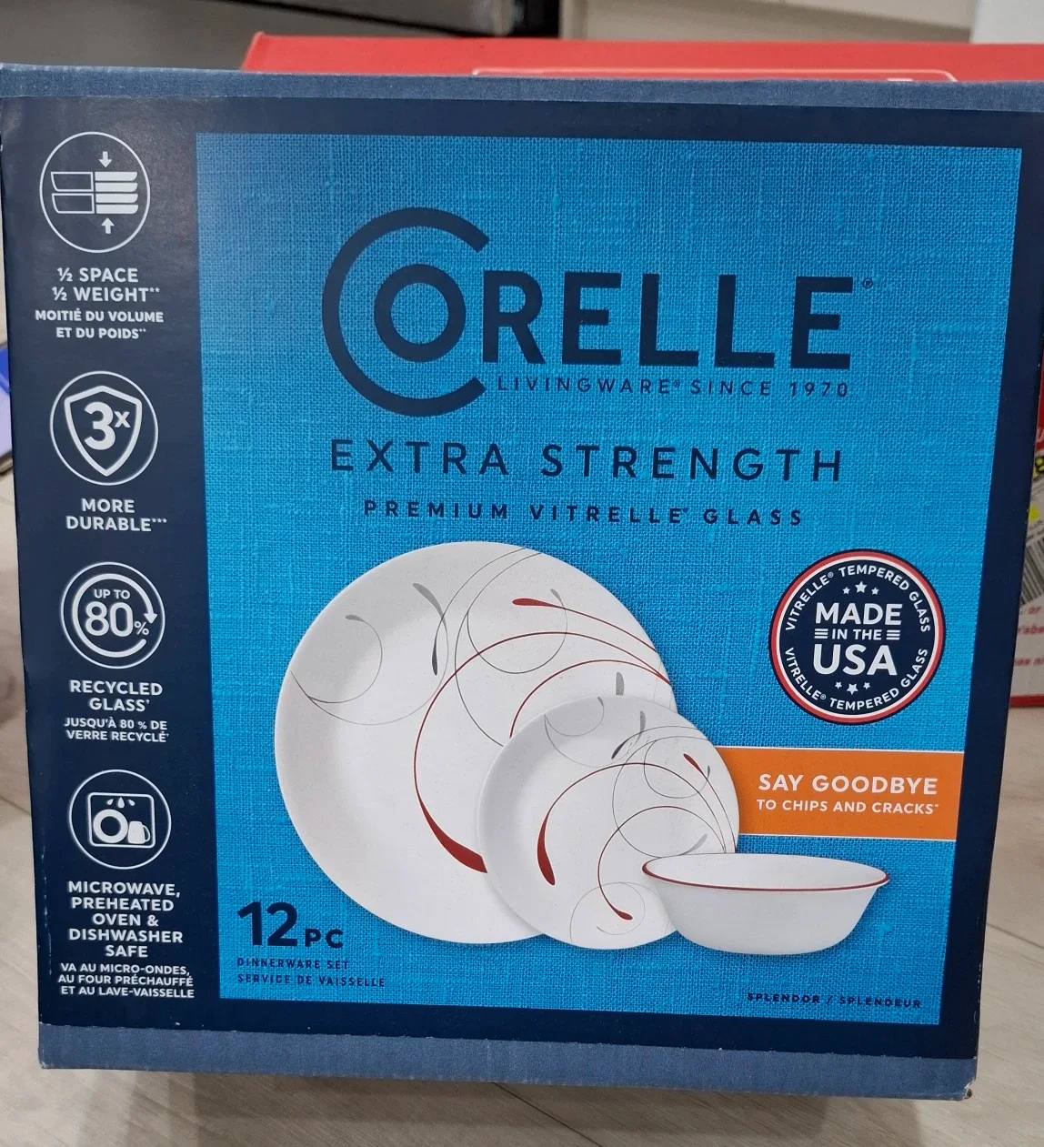 New Corelle Splendor 12-Piece Dinnerware Set