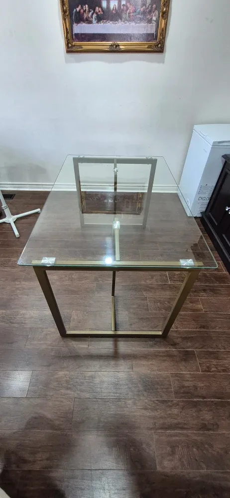 Glass Top Dining Table - Gold Frame image indicator(5)
