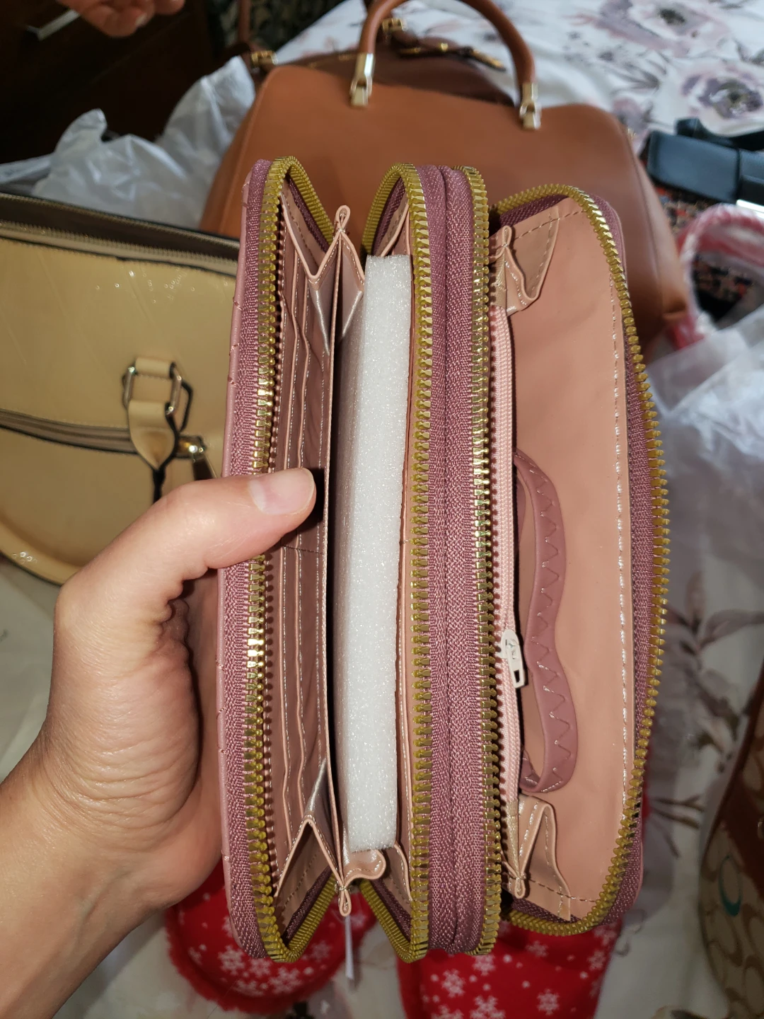 Heart Design Wallet - Mauve - photo 2