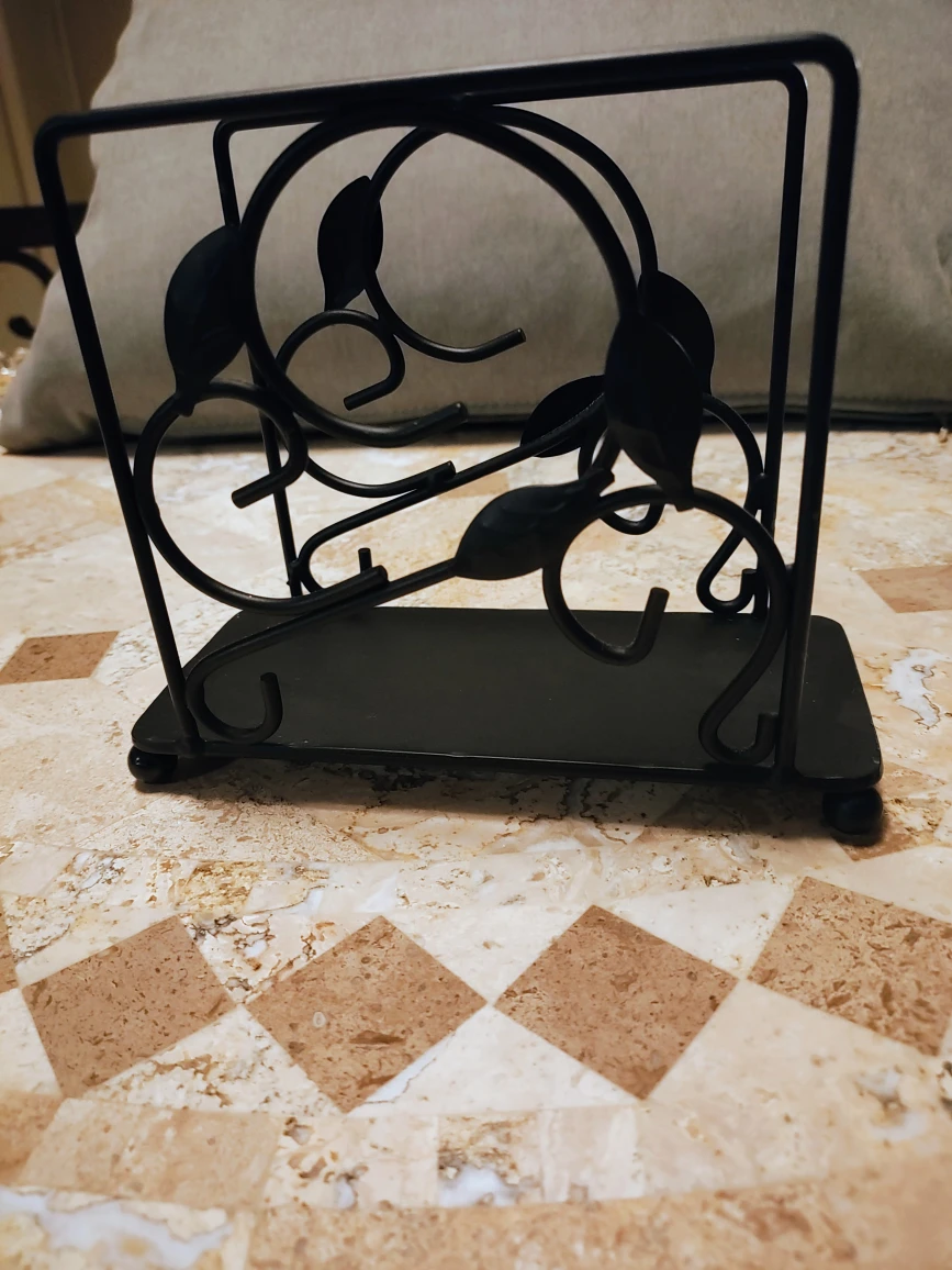 Black Metal Napkin Holder - photo 3