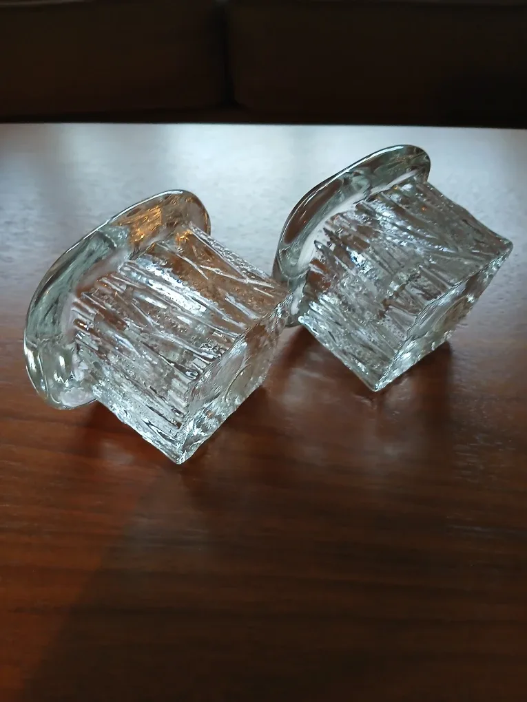 MCM 1970's Vederfin Crystal Candle Holders image indicator(5)