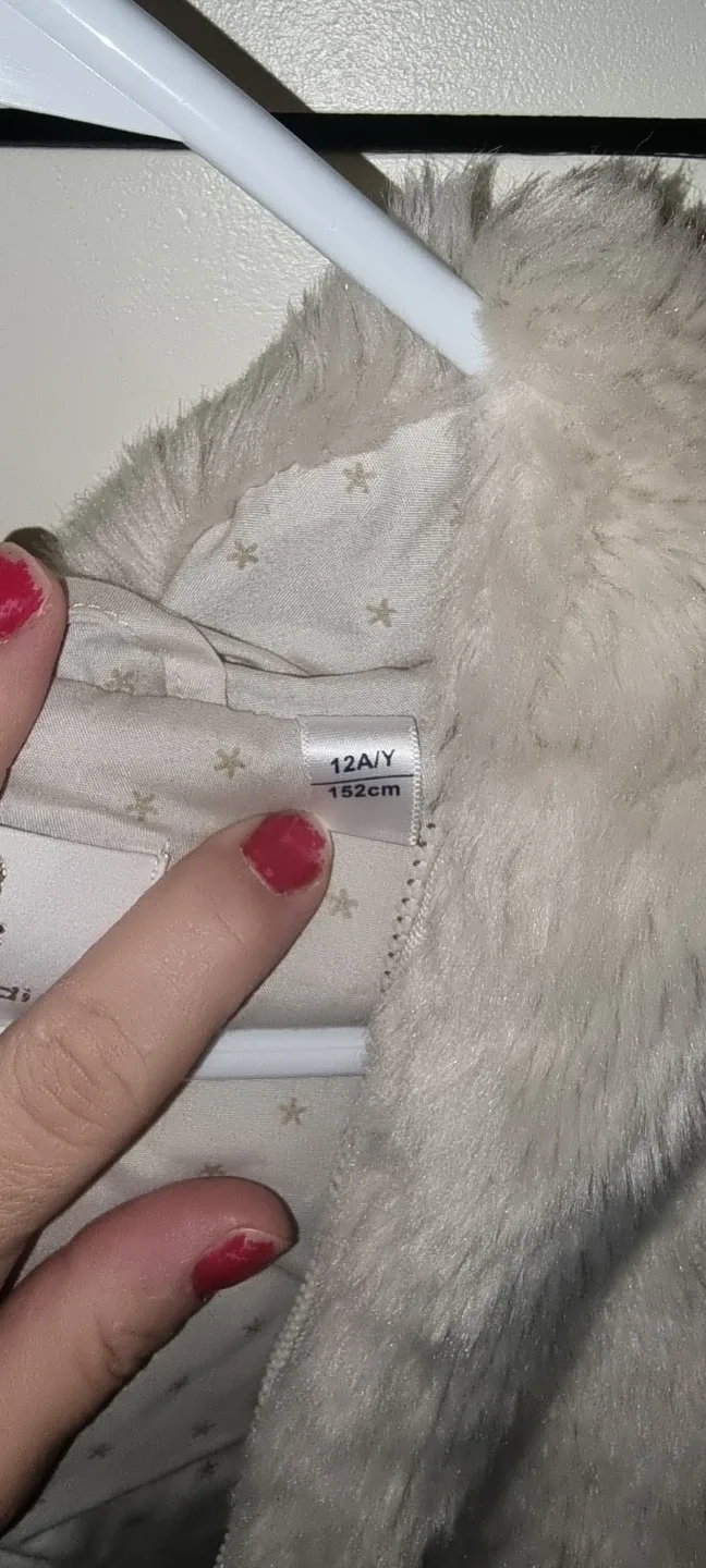 Okaidi Faux Fur Jacket - Size 152cm/12A/Y image indicator(4)